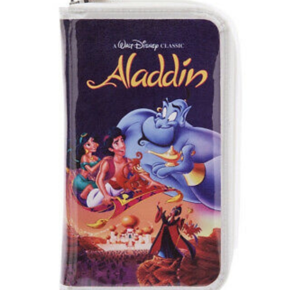 NWT Aladdin Disney Parks VHS Zipper Wallet - Picture 2 of 5